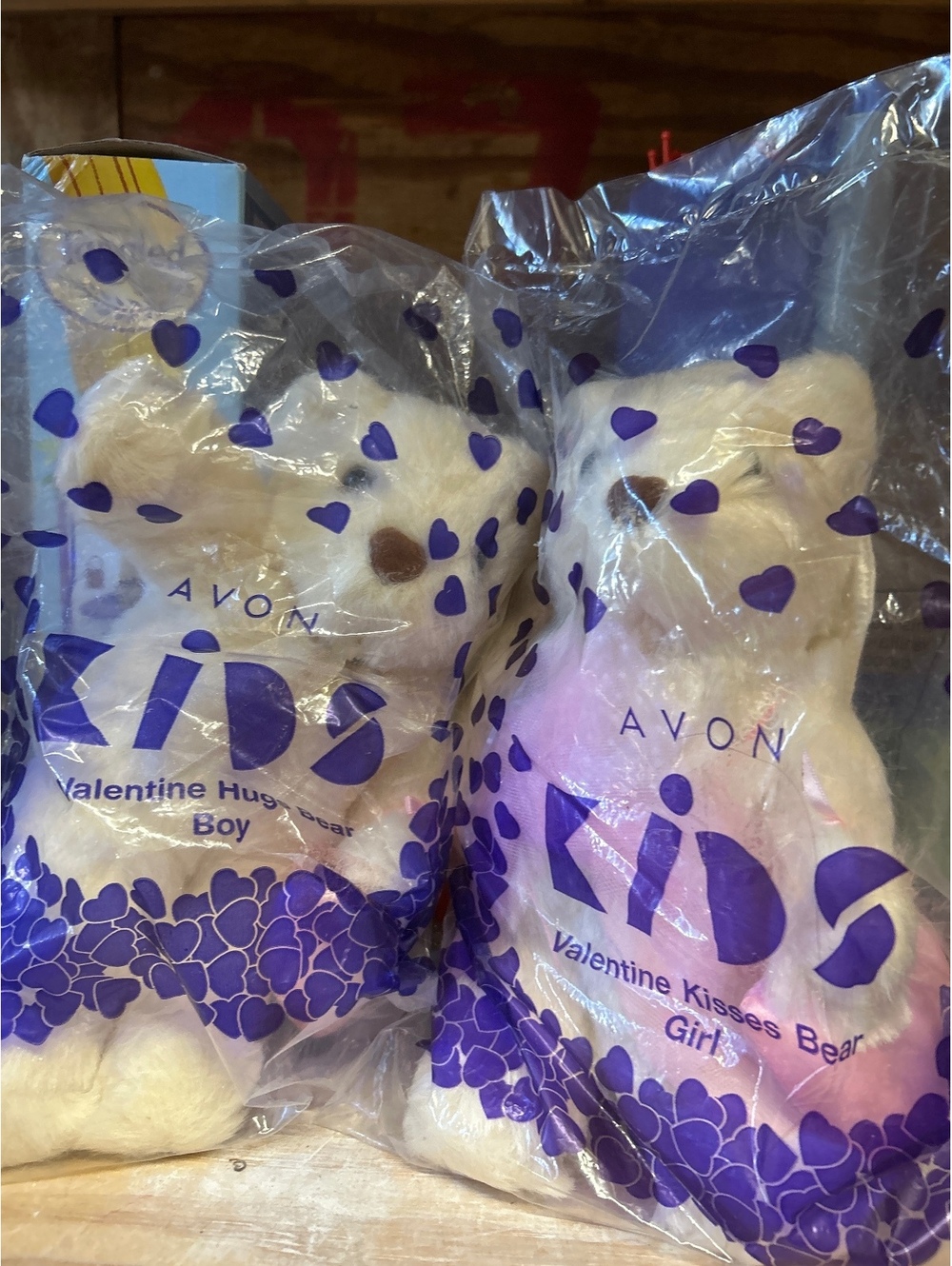 Avon Kids Valentine Bears Set - Boy and Girl Plush